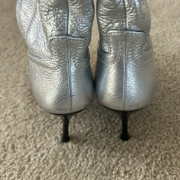 Stuart Weitzman Outwest Metallic calfskin stiletto western boot - Picture 9 of 14